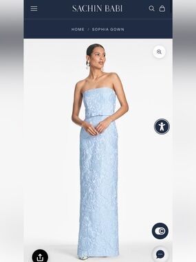 Sachin + Babi Sophia Gown in Ice Blue